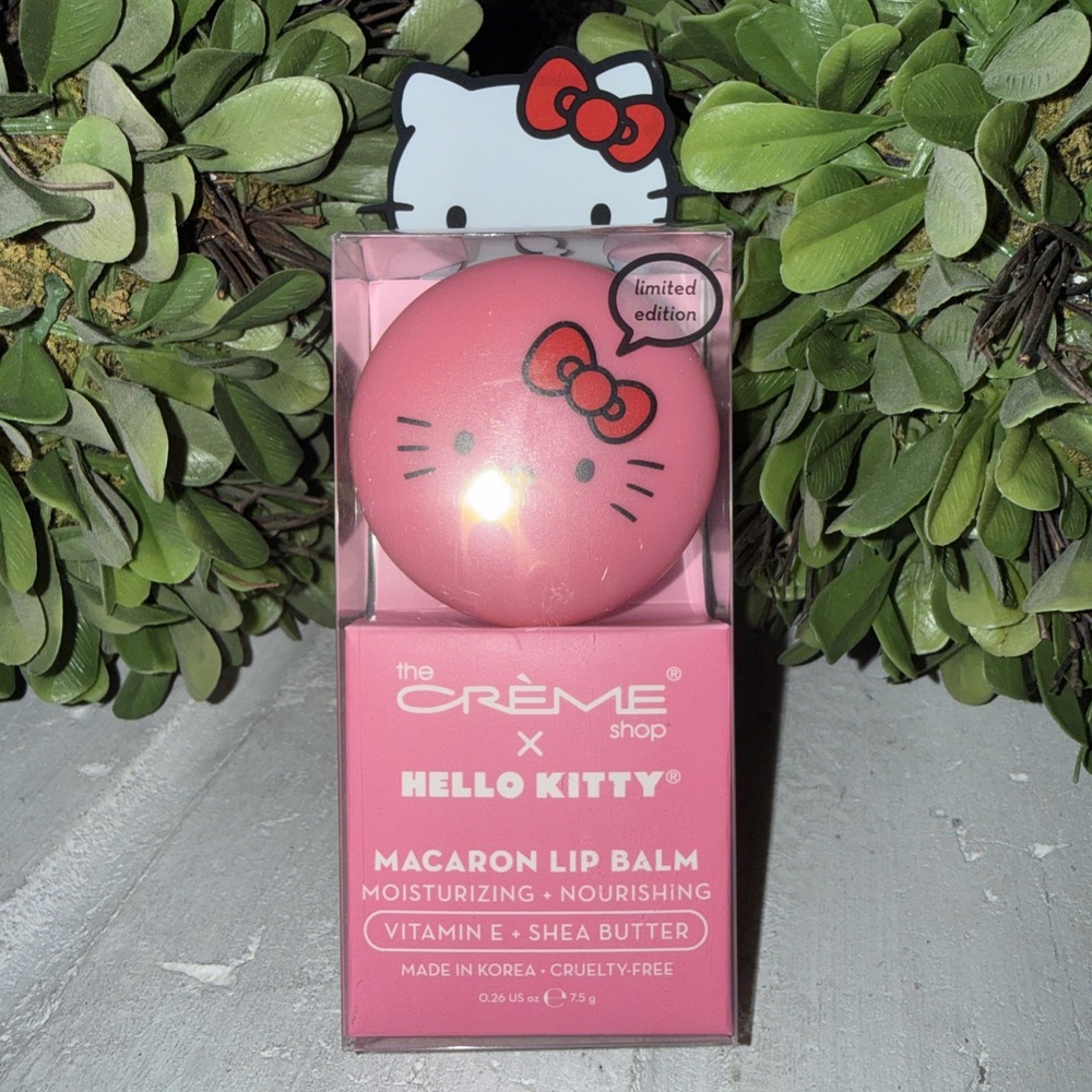 The Crème Shop x Sanrio Hello Kitty Macaron Lip Balm Icing On The Cake NEW
